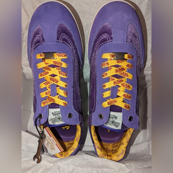 RARE Von Dutch LAKERS Purple Vintage VELVET Sneakers Lakeshow NBA HOLIDAY Gift - Picture 3 of 12
